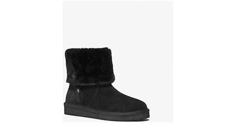 michael michael kors julia faux fur trimmed suede boot|Julia Faux Fur Trimmed Suede Boot .